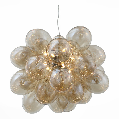 SL432.203.12 Люстра подвесная ST-Luce Хром/Коньячный G9 12*5W SOSPIRO фото 2 SL432.203.12 Люстра подвесная ST-Luce Хром/Коньячный G9 12*5W SOSPIRO фото 2