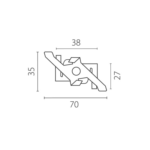 Фиксатор трека к потолку тип G к треку 5040xx-(F)/(R) Quattro Lightstar 504197-02 фото 3