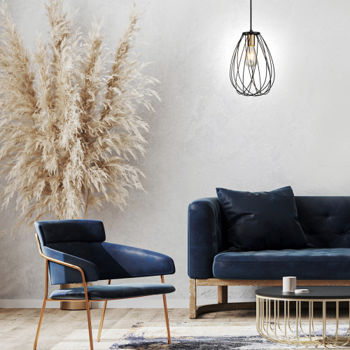 Подвесной светильник Escada 10180/1S E27*60W Black/Brass фото 2