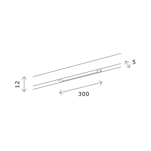 ST667.436.05 Магнитный трековый светильник Черный LED 1*5W 3000K 360Lm Ra>80 100 IP20 L300xW5xH12 24 SUPER5 фото 2