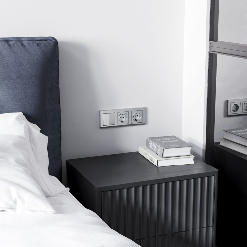 Накладка для розетки USB (серебряный матовый) W1179565 фото 2