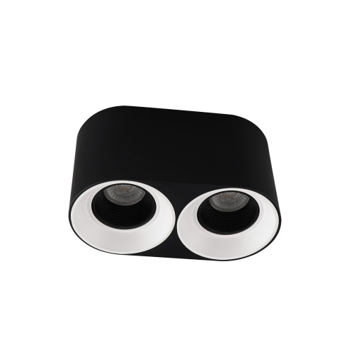 DK3096-BW+BK Светильник накладной IP 20, 10 Вт, GU5.3, LED, черно-белый/черный, пластик DK3096-BW+BK Светильник накладной IP 20, 10 Вт, GU5.3, LED, черно-белый/черный, пластик