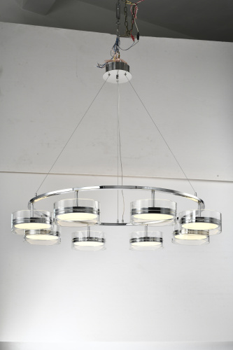 Люстра подвесная хром LED 96Вт D105см Zortes DONUT ZRS.1802.08 фото 8