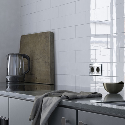 Рамка из стекла на 2 поста Diamant черный W0021208 фото 3