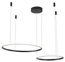 Люстра подвесная светодиодная антрацит LED 63Вт D40+60см Zortes RINGOLIGHT ZRS.33321.63F