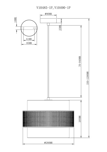 Светильник подвесной Moderli V10485-1P Gela фото 8 Светильник подвесной Moderli V10485-1P Gela фото 8