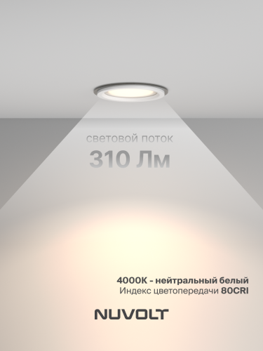 Встраиваемый светильник NUVOLT LDL-028W фото 31