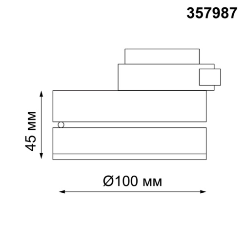 357987 PORT NT19 284 черный Светильник трековый однофазный трехжильный IP20 LED 3000К 12W 220V GRODA фото 3
