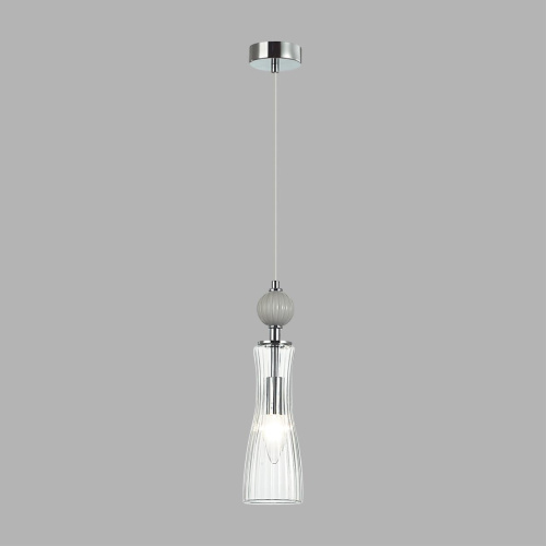 8269/1A NEOCLASSI LN26 160 хром/серый/прозрачный, металл/керамика/стекло Подвес Е14 1*40W 220V EMILY фото 3 8269/1A NEOCLASSI LN26 160 хром/серый/прозрачный, металл/керамика/стекло Подвес Е14 1*40W 220V EMILY фото 3
