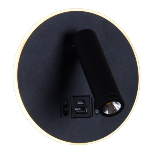 Настенный светодиодный светильник Reluce 86203-9.2-001KT LED12W+USB BK фото 6 Настенный светодиодный светильник Reluce 86203-9.2-001KT LED12W+USB BK фото 6