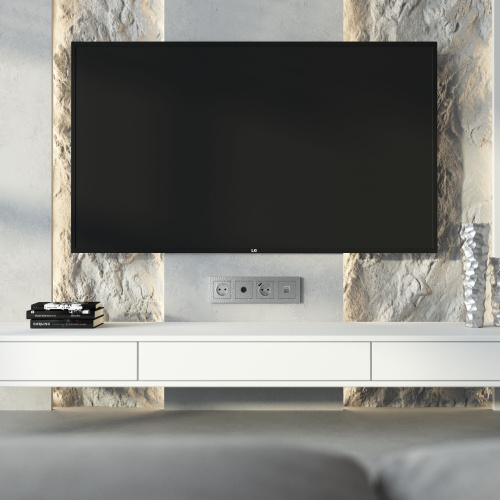 ТВ-розетка оконечная (Hammaer серебряный) W1283006 фото 2