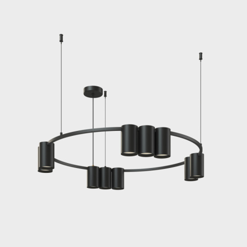 DK4065-BK Подвесной светильник ORBIT, IP20, 10xGU10 LED до 15 Вт, черный матовый, алюминий фото 4