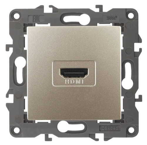 Розетка HDMI ЭРА Elegance 14-3114-04 Б0034335 Розетка HDMI ЭРА Elegance 14-3114-04 Б0034335