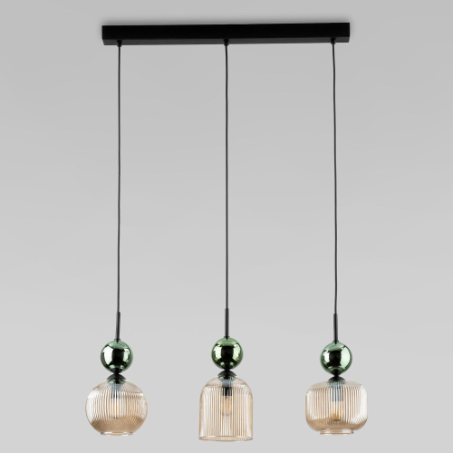 Подвесной светильник со стеклянными плафонами 11147 Sophia Green Cognac Подвесной светильник со стеклянными плафонами 11147 Sophia Green Cognac