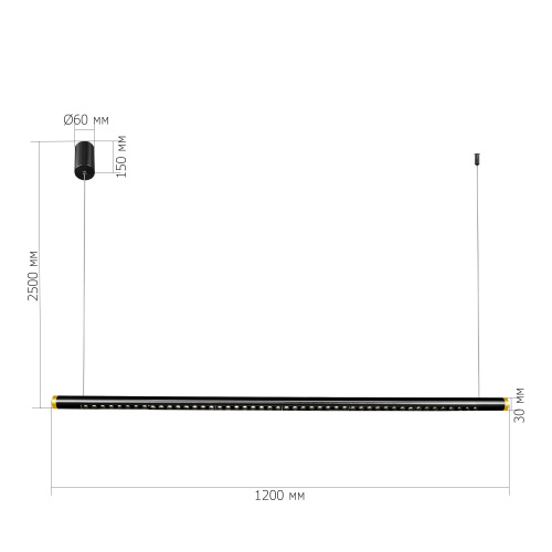 SL6238.413.01 Светильник подвесной ST-Luce черный/черный,латунь LED 1*28W 4000K PARILLA фото 2