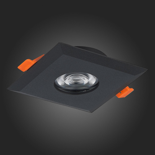 ST204.408.01 Св-к встр. Черный GU10 1*50W  L94xW94xH25 220V Без ламп Встраиваемые светильники фото 6