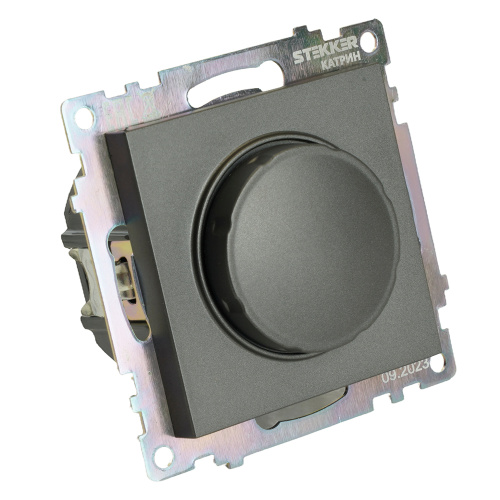 Выключатель диммирующий TRIAC (механизм) 250В, 500W, серия Катрин, графит, GLS10-7106-06 фото 2