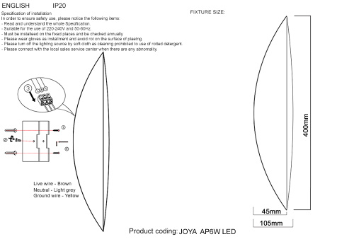 Crystal Lux Бра Crystal Lux JOYA AP6W LED WH фото 2