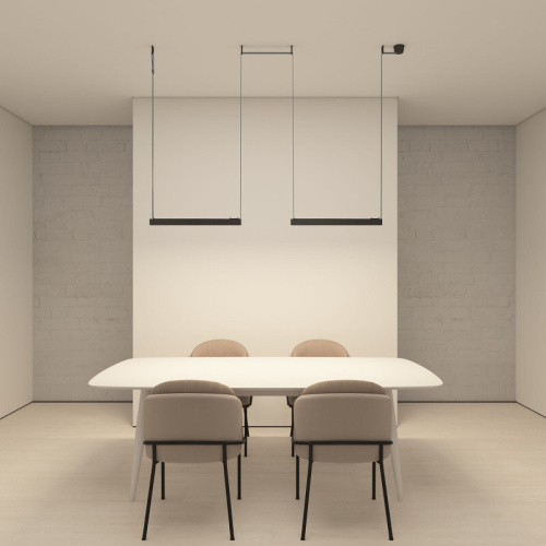 DK5573-BK Cветильник для трека-ремня Belty, серия Grill, со светодиодом, L642*W40*H45мм, 48V DC, 24W, RA90, 24°, 3000K, IP20, черный, алюминий фото 2