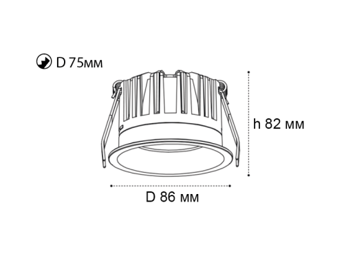 IT06-6038 white 4000K светильник встраиваемый влагозащищенный фото 3