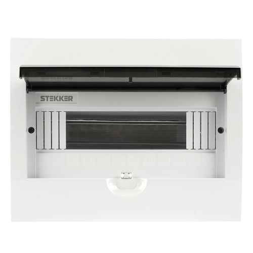 Бокс встраиваемый STEKKER EBX50-4/12-50 12 модулей, пластик, серия ArcaLight фото 4