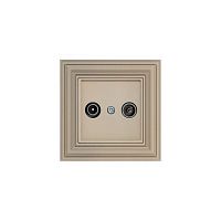 ТВ-розетка проходная TV/радио Liregus Retro кремовый омбре 29-130