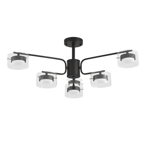 8349/6C COMFI LN26 232 черный/прозрачный, металл/стекло Светильник потолочный LED GX53 6*7W 220V NATALINA 8349/6C COMFI LN26 232 черный/прозрачный, металл/стекло Светильник потолочный LED GX53 6*7W 220V NATALINA