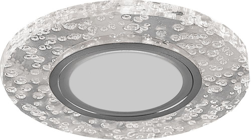 Светильник встраиваемый с разноцветной LED подсветкой Feron CD953 потолочный MR16 G5.3, прозрачный Светильник встраиваемый с разноцветной LED подсветкой Feron CD953 потолочный MR16 G5.3, прозрачный
