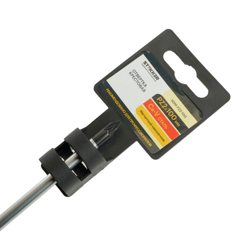 Отвертка крестовая STEKKER Pz 2 х 100 мм, Cr-V, SDM-PZ2-100 фото 4