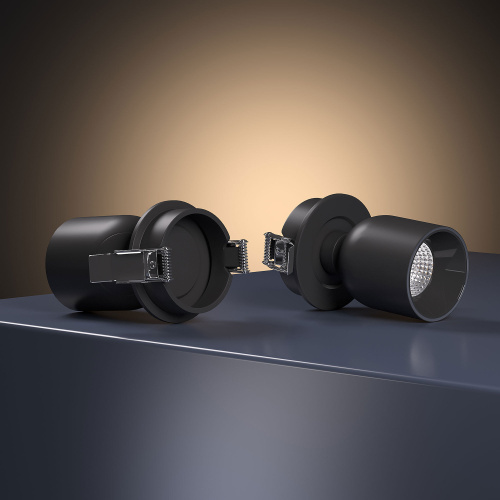 Светильник встраиваемый поворотный светодиодный Spot 7W 4000K черный 25093/LED фото 3