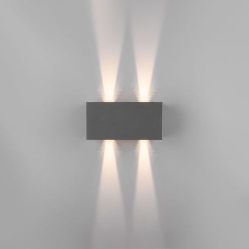 Уличный настенный светодиодный светильник с лучами WINNER DOUBLE LED IP54 35137/W серый фото 3 Уличный настенный светодиодный светильник с лучами WINNER DOUBLE LED IP54 35137/W серый фото 3