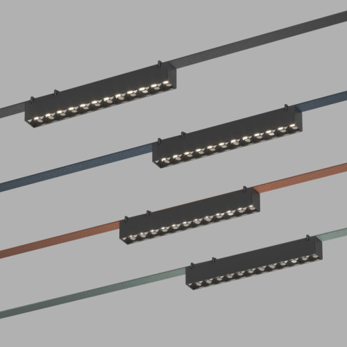 DK5570-BK Cветильник для трека-ремня Belty, серия Grill, со светодиодом, L323*W40*H45, 48V DC, 12W, RA90, 24°, 4000K, IP20, черный, алюминий фото 4 DK5570-BK Cветильник для трека-ремня Belty, серия Grill, со светодиодом, L323*W40*H45, 48V DC, 12W, RA90, 24°, 4000K, IP20, черный, алюминий фото 4