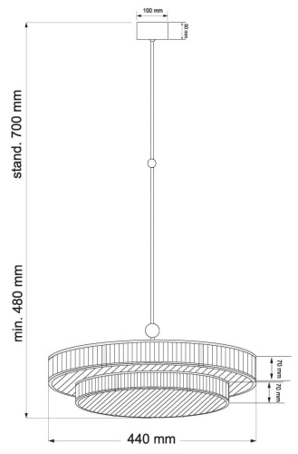 Подвесной светильник KUTEK LAVONE LAV-ZW-9(P)60/44 фото 3