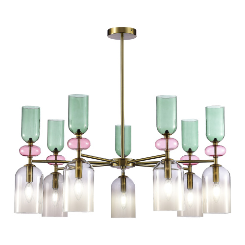 SL2000.202.07 Люстра потолочная ST-Luce Золотистый/Дымчатый E14 7*40W GEA SL2000.202.07 Люстра потолочная ST-Luce Золотистый/Дымчатый E14 7*40W GEA