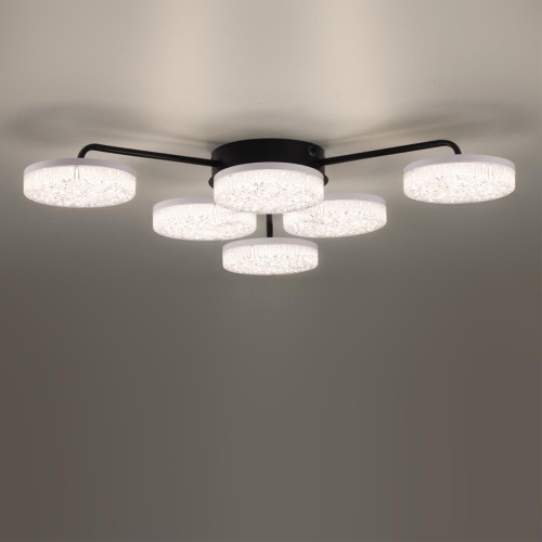 8236/6CL LEDIO LN25 000 черный, металл/акрил Люстра потолочная с ПДУ LED 85W 3000-6000К 220V DIDANA фото 9 8236/6CL LEDIO LN25 000 черный, металл/акрил Люстра потолочная с ПДУ LED 85W 3000-6000К 220V DIDANA фото 9