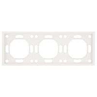 Рамка STEKKER, PFR00-5003-01 3-местная, серия Эмили, белый фарфор, soft touch