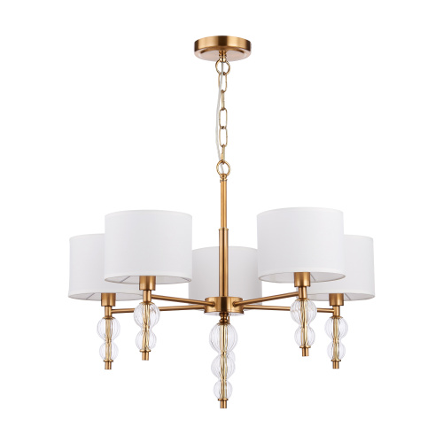 SLE105713-05 Светильник подвесной Латунь, Прозрачный/Белый E14 5*40W RAMER фото 6