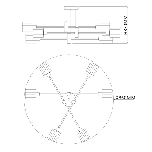 Светильник на штанге Escada 1140/6P E14*40W Silver/Chrome фото 6 Светильник на штанге Escada 1140/6P E14*40W Silver/Chrome фото 6