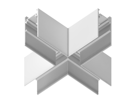 Коннектор Х-образный для накладного шинопровода Magnetic 20 48В белый фото 4