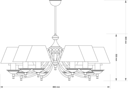 Подвесной светильник KUTEK  San Marino Abażur  SAN-ZW-10(P/A)CR фото 4