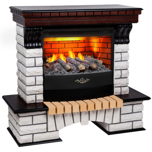 Электрокамин RealFlame Country AO античный дуб с очагом 3D Firestar 25,5 фото 2 Электрокамин RealFlame Country AO античный дуб с очагом 3D Firestar 25,5 фото 2