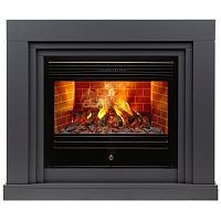 Электрокамин RealFlame Stanley 26 GR серый с очагом 3D Novara