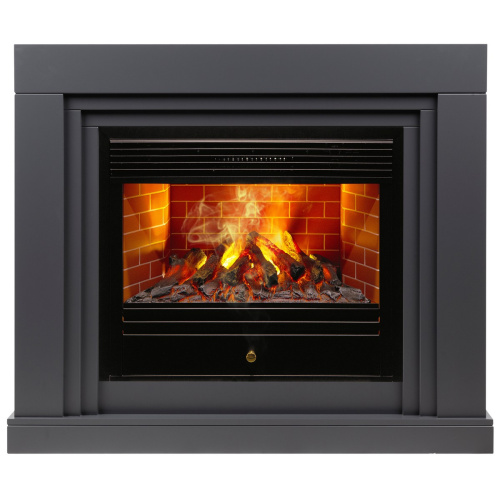 Электрокамин RealFlame Stanley 26 GR серый с очагом 3D Novara Электрокамин RealFlame Stanley 26 GR серый с очагом 3D Novara