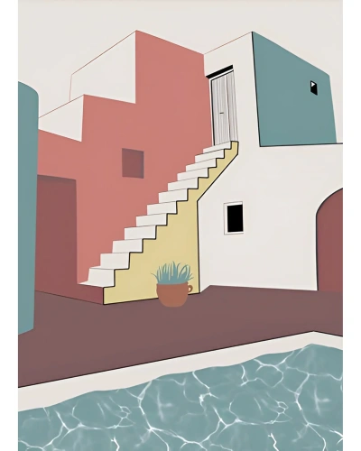 Интерьерный постер "Santorini" фото 3 Интерьерный постер "Santorini" фото 3