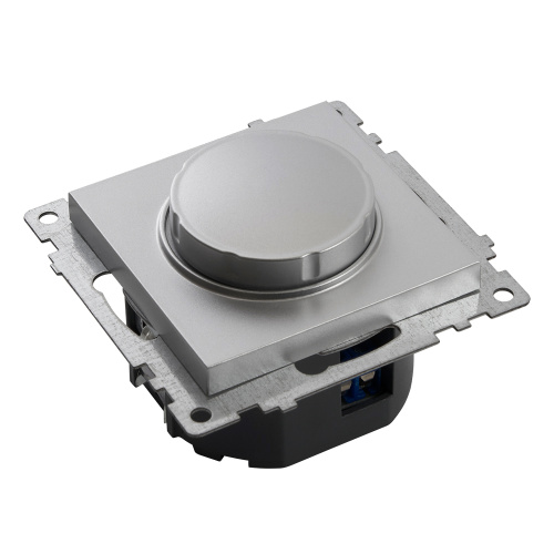 Выключатель диммирующий TRIAC(механизм), STEKKER GLS10-7106-03, 250V, 500W, серия Катрин, серебро фото 6