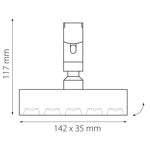 267437 Светильник 48V д/1-фазн трека DUE LED 5W 220LM 24G ЧЕРНЫЙ 3000K IP20 фото 8