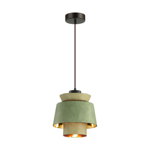 4992/1A PENDANT ODL23 381 зеленый/золотой/металл/экокожа Подвес E27 60W KRESSA фото 4 4992/1A PENDANT ODL23 381 зеленый/золотой/металл/экокожа Подвес E27 60W KRESSA фото 4