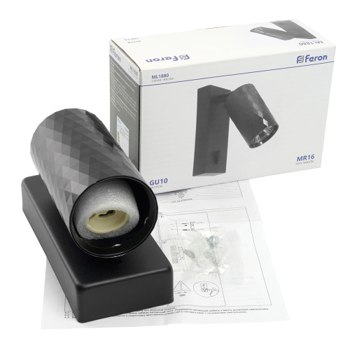 Светильник Feron ML1880 PRISM 35W, 230V, GU10, чёрный фото 15