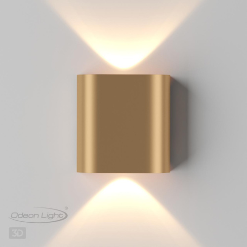 4212/2WL HIGHTECH ODL21 000 золот/металл Настен.светильник IP20 LED 2W 241Лм 3000K MAGNUM