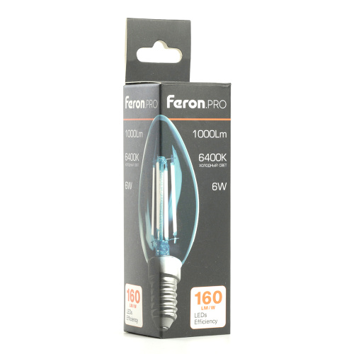 Лампа светодиодная Feron.PRO LB-1206 Свеча E14 6W 1000LM 175-265V 6400K фото 9